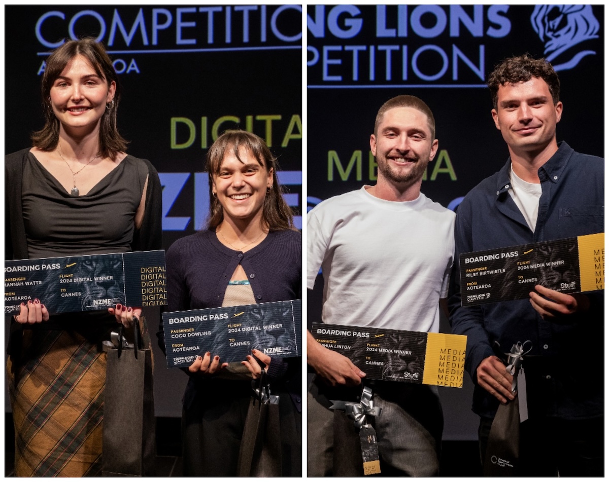 FCB’s Coco Dowling + Hannah Watts and OMD’s Joshua Linton + Riley Birtwistle named winners of the 2024 Aotearoa Young Lions Competition